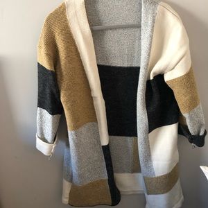 color block cardigan